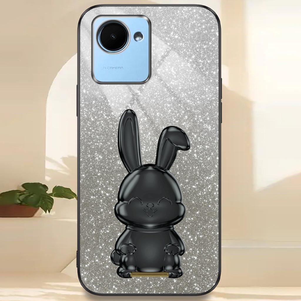 For Realme C30s 4G/C30 4G Phone Protective Case Cartoon Rabbit Cover with Kickstand