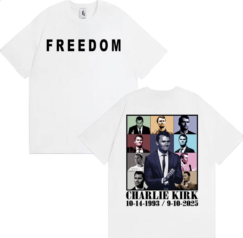 Justice for Charlie Kirk Memorial Freedom Tshirt Unisexs Clothing Fashion High Street Trend T Shirts Cotton Comfort Casual Tshirt