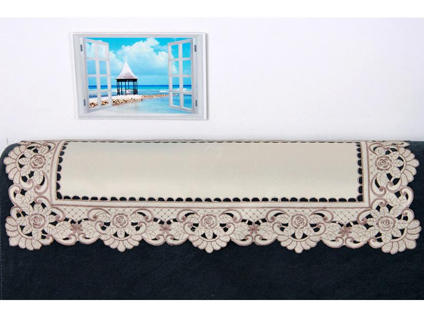 Pastoral Embroidery Tablecloth & Dining Chair Cover - Dustproof Fabric for Coffee & Dining Tables