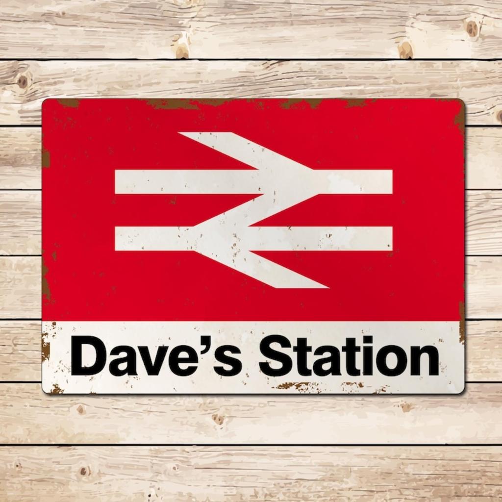Retro Railway Station Metal Sign Wall Art Decor Vintage Tin Poster