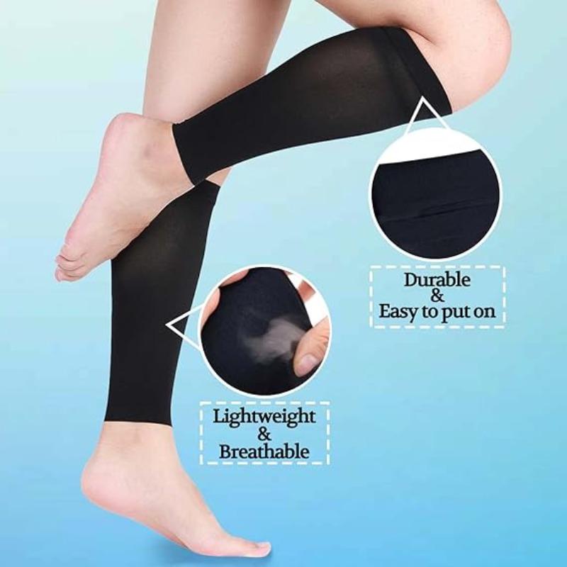Compression Calf Support 1 Pair Breathable Elastic Sports Calf Leg Brace Sleeves For Football Cycling Jogging Running Men Women
