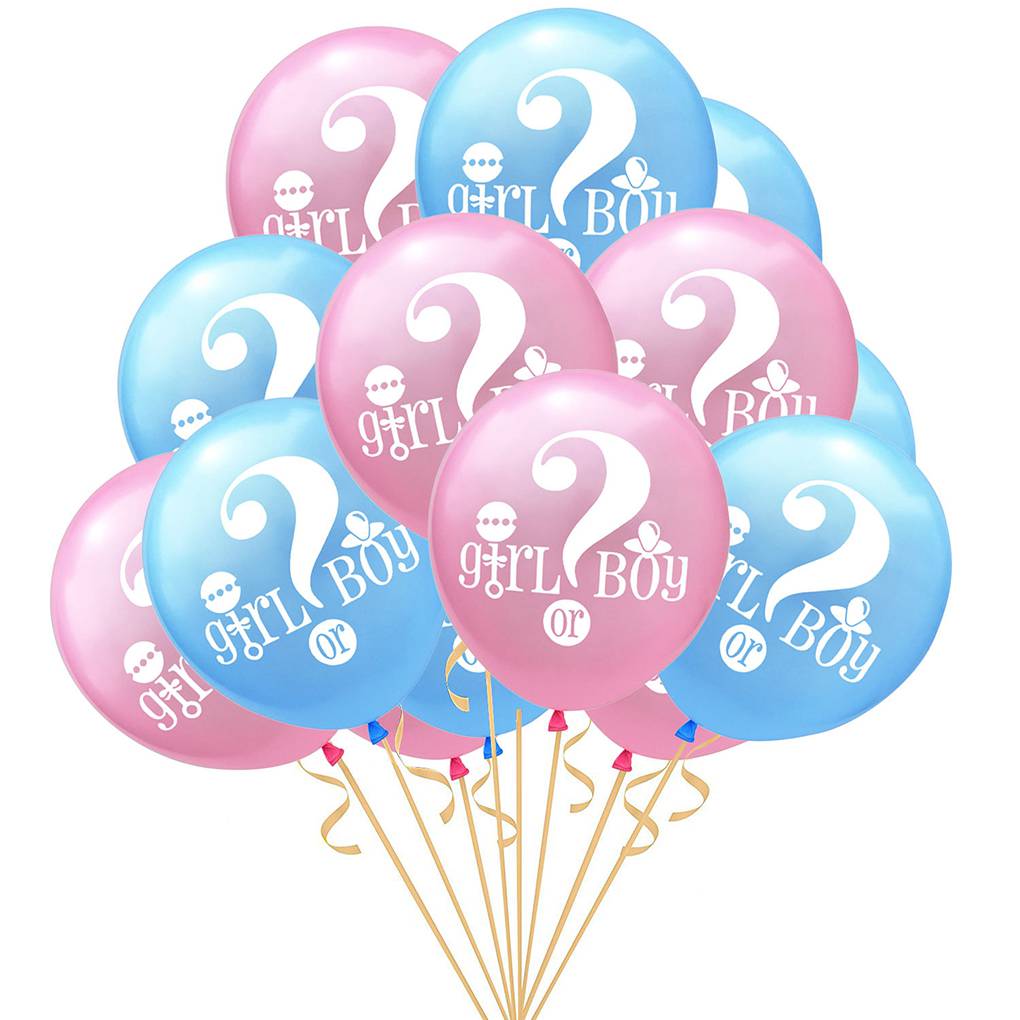 1 Set Tassel Garland Paper Flower Boy or Girl Letter Latex Balloon Gender Reveal Party Decoration