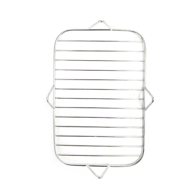 Air Fryer Accessories Set 2pcs Stainless Steel Rack and 2pcs Baking Tray Silicone Basket Air Fryer Liner for Kitchen