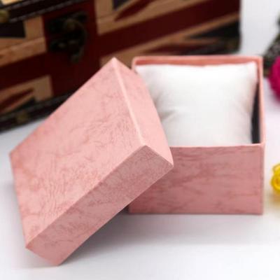 Velvet and Paper Watch Pillow Boxes with Plastic Watch Packaging