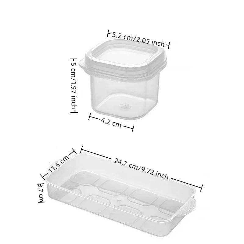 Kitchen Spice Seasoning Storage Jar Mini Freezer Box Food Fresh-keeping Container Leak-proof With Lid Sauce Jam Preservation Box