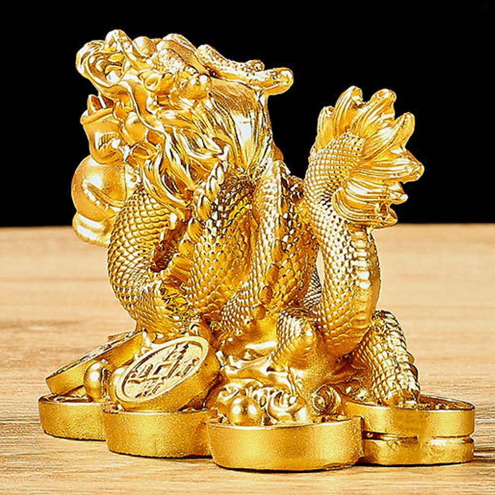 Feng Shui Pure Copper Dragon Ornaments Lucky Wealth Figurine Ornaments Gift for Home Office Home Crafts Decorations 2025