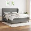 Lit avec matelas - Maison Exclusive - 180x200cm - Tête de lit réglable - Gris foncé - Ressorts ensachés