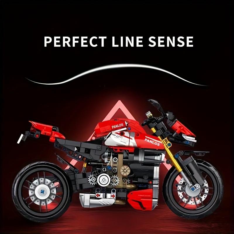 981 Particle Mold Fast Building Block Assembly Model Motorcycle, for 6 Years Old + Creativity, Is Also A Home Ornament, Holiday