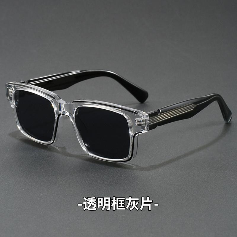 

Retro Rectangle Sunglasses for Men Women UV400 Protection Classic Trendy Driving Sun Glasses Outdoor High Quality Travel Glasses 1PCS очистить серый
