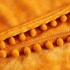 Winter Flannel Tassel Ball Blankets for Beds Warm Lightweight Plush Fleece Sofa Cover Decor European Style Solid Shawl Blanket