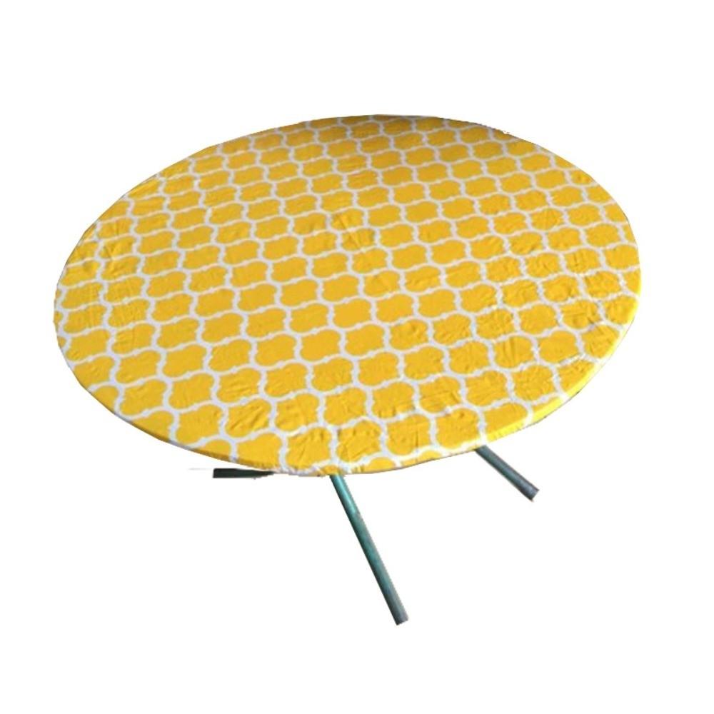

40-44 In PVC Tablecloths Wood Grain with Flannel Backing Waterproof Table Covers Dirt Resistant Elastic Small Round Tablecloth