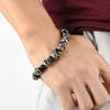 Neu eingeführter Perlenarmband, Neues Armband aus Edelstahl mit Totenkopf, Hochwertiges Armband aus Natursteinperlen