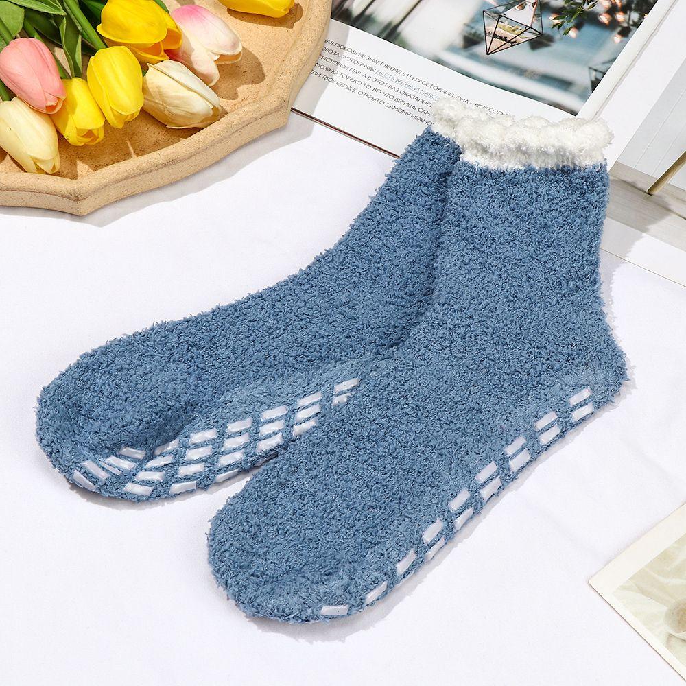 Sleep Socks Cold Protection Winter Women Socks Mid Socks Plush Socks Coral Fleece
