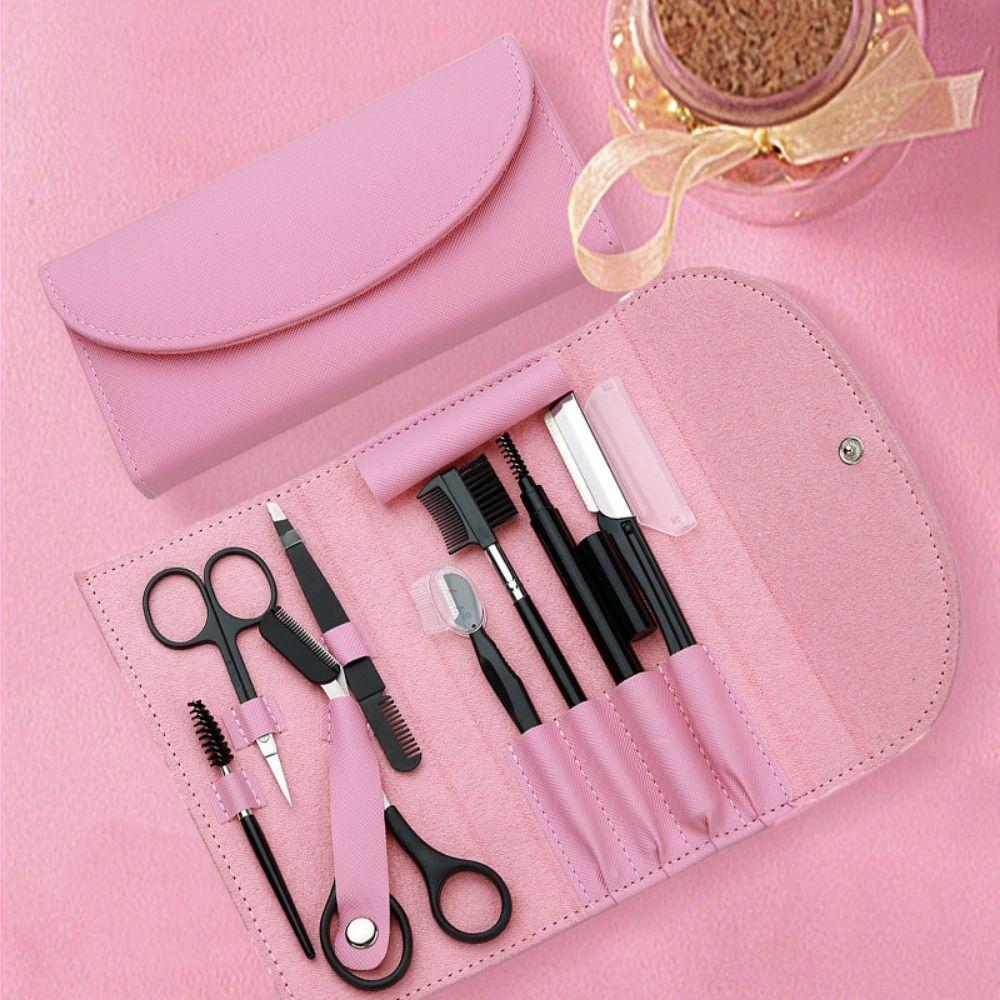 8/9 Stück Edelstahl Augenbrauenpflege-Set 7/8in1 Präzisionspinzette Professionelles Pinzetten-Set Augenbrauenstift Augenbrauenrasierer