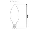 10X Led Bulb E14 Candle B35 2.2W 470Lm = 40W 4000K Neutral 360° Filament Class A Lumiled