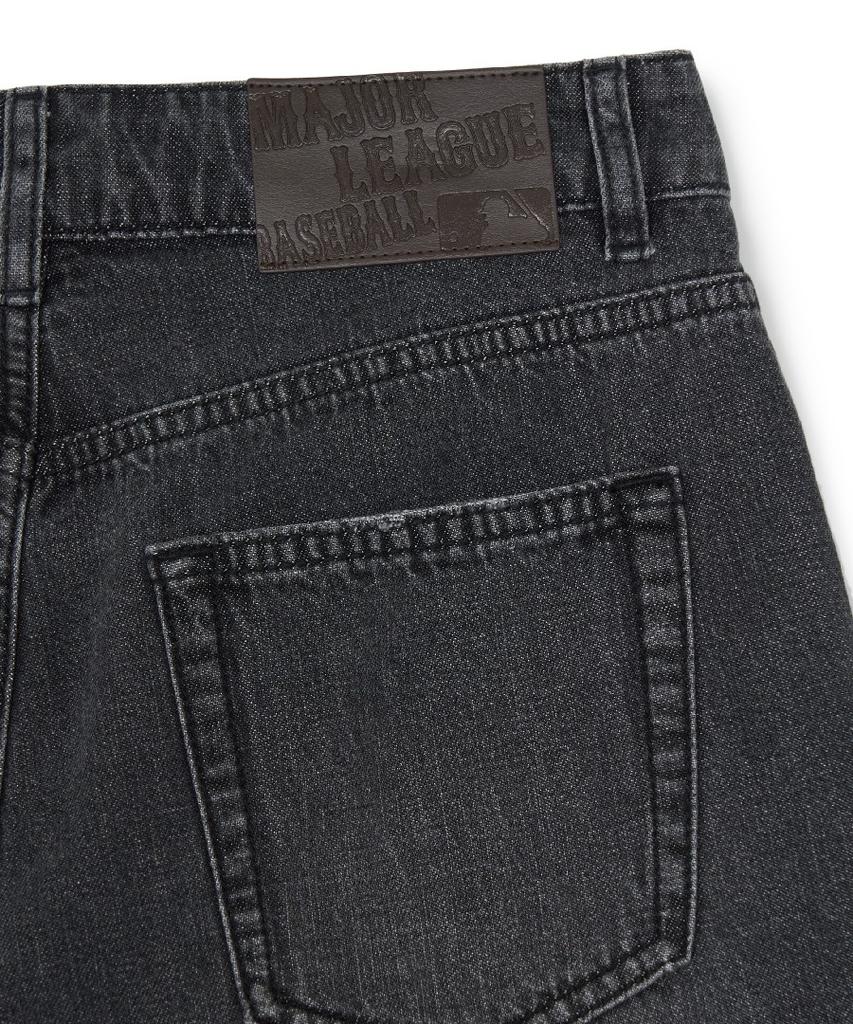 Emelbi Women'S Basic Small Logo Cargo Denim Wrap Skirt Ny (Black)