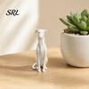 Pet Lover Gift 3D Printed Huibiti Dog Figurine, Simulated Sitting Shape Model, Delicate Hair Print Texture, One-Piece Molding, Mini Desktop