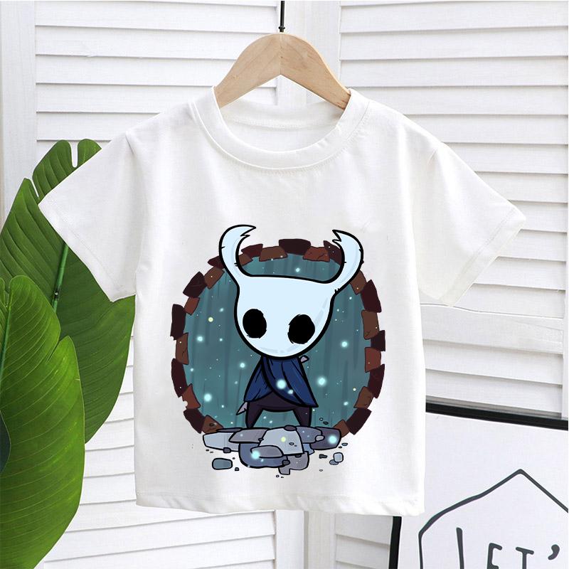 T-shirt Hollow Knight per Bambini Estate Bambini Gioco Cotone Manica Corta Top Ragazzi Anime Moda Magliette Carine Ragazze Abbigliamento Casual Regali
