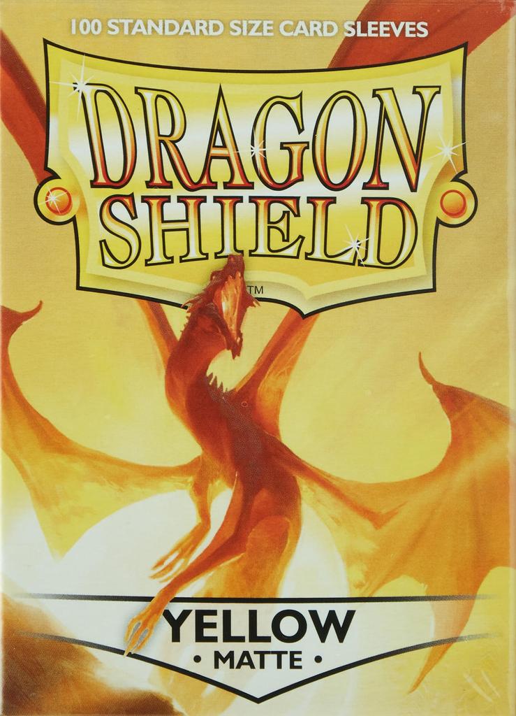 Dragon Shield Standard Size Sleeves Matte Yellow 100CT Smooth and Durable Card Sleeves Magic the Gathering Card Sleeves OCG – – – Pokémon, Yu-Gi-Oh!,