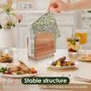 Wooden Upright Napkin Holder Decorative Vertical Paper Napkin Dispenser Ergonomic Standing Tissue Storage Dispenser for Dining