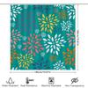 Colorful Floral Shower Curtain Home Decor Bathroom Accessory Blue Green Orange Yellow Purple White Petal Design Pattern Watercol