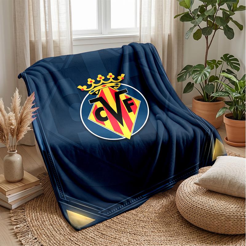 Villarreal FC Soft Flannel Fleece Blanket Lightweight Cozy Warm Throw Blanket For Sofa Bed Home Decor