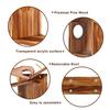 Wooden Squirrel Feeder Durable Hamster Feeding Box Feeding Container Pet Food Dispenser  Parrot