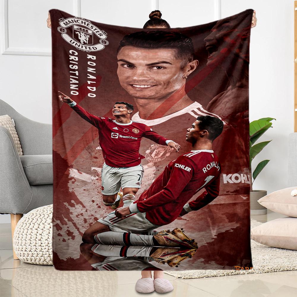 Cristiano Ronaldo Manchester Blanket Ultra-Soft Suitable for Office Chair Bedding Livingroom Four Seasons Universal Modern Style