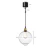 ZEKOO Pendant Hanging Ceiling Interior Ceiling Indirect Lighting Dining Living E26 Antique Adjustable Cord Length Light, Light, Hook-on Type, Glass,