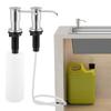 Distributeur de Savon pour Évier de Cuisine Nickel Brossé Distributeur de Détergent Distributeur de Liquide Vaisselle Savon avec Kit de Tube d'Extension