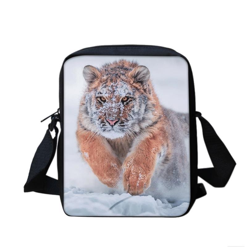 Tiger's New Crossbody Bag Is Versatile, Trendy, and Non Collision Animal Print. It Is a School Birthday Gift for Boys and Girls