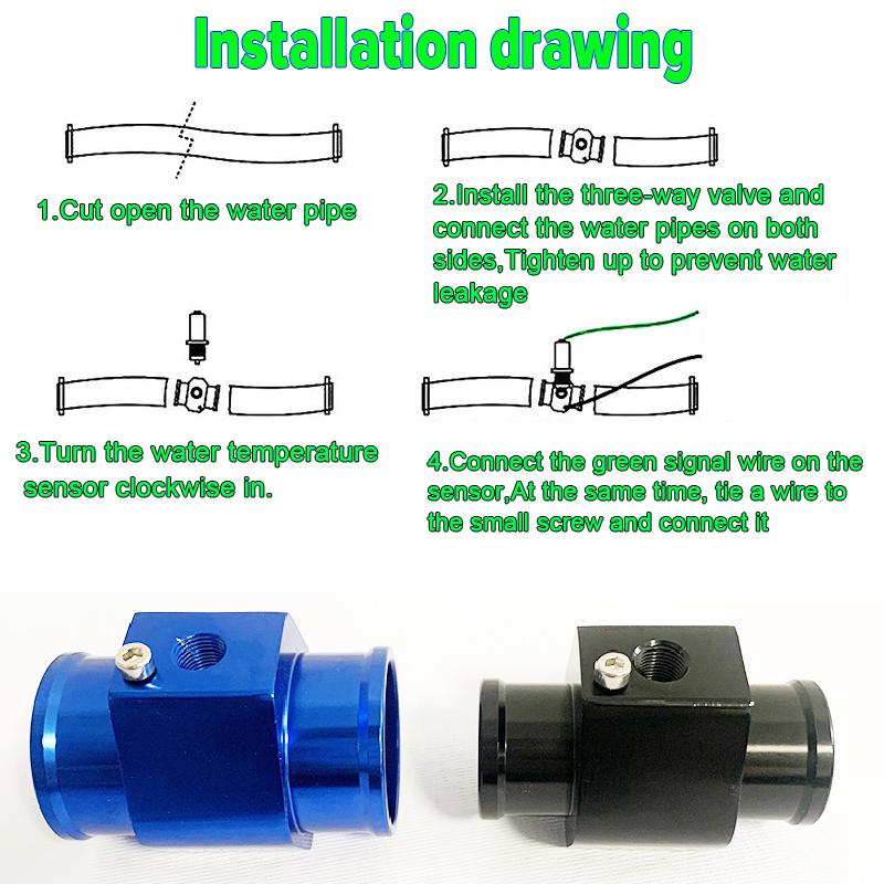 Car Modification Water Temperature Sensor Temperature Radiator Water Temperature Joint Pipe Sensor Joint Accessories 28-40mm