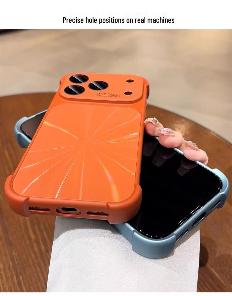 iPhone 17 Pro Max Case: Four-Corner Drop Protection with Aurora Laser CD Pattern for Apple 16