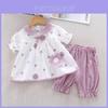 Stijlvolle Zomer Outfit Set Voor Meisjes Van 1 Tot 4 Jaar Zacht Katoen Korte Mouw Design