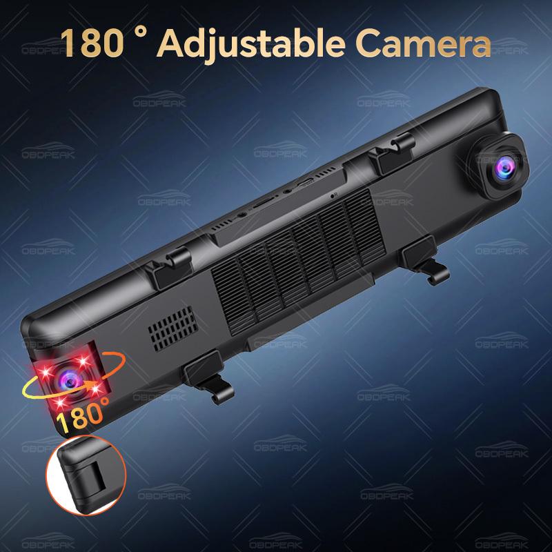 11.26" 3 Cameras 4K GPS WIFI Dash Camera Mirror Dual Lens IPS Screen Car Camera Drive Recorder Stream RearView Mirror Car Dvr