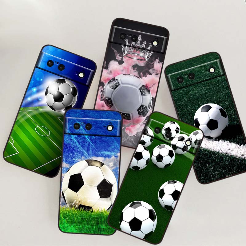 Anime Football Design Phone Case For Google Pixel 10 9a 9 8A 8 7 7A 6 6A Pro XL 2024 5G Black Soft TPU Silicone