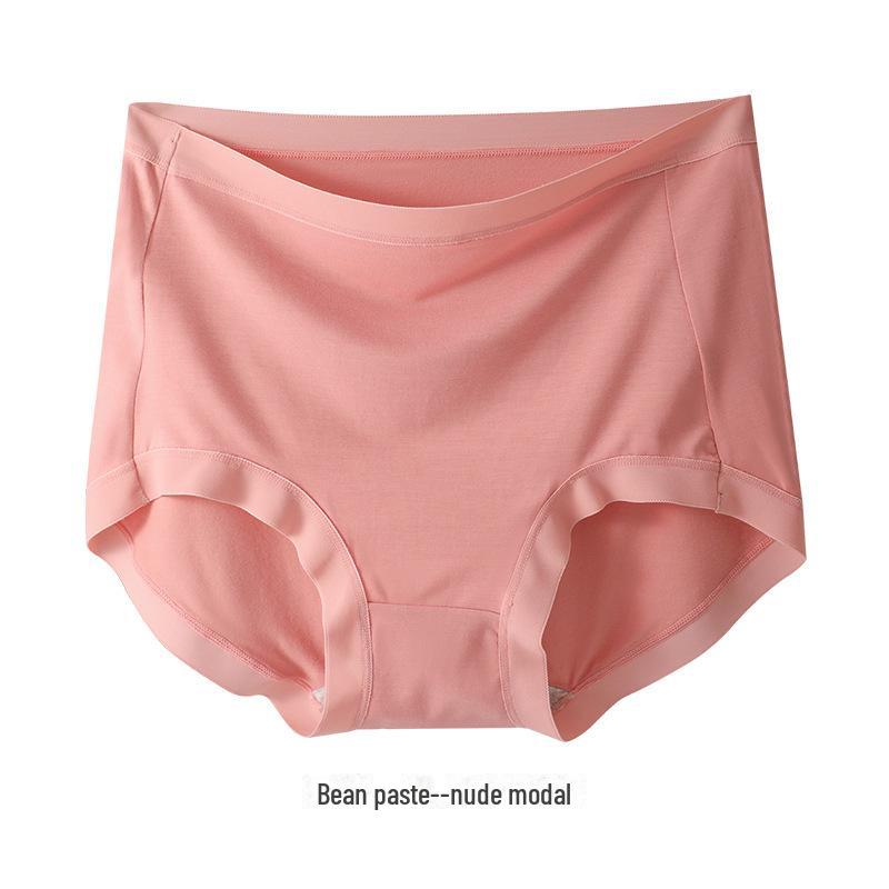 

Женские бесшовные трусы из модала телесного цвета с высокой талией и антибактериальными свойствами XL