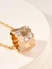 Honeycomb Two-Color Necklace High-quality Color Separation and Electroplating Gifts Women and Men Affordable Luxury