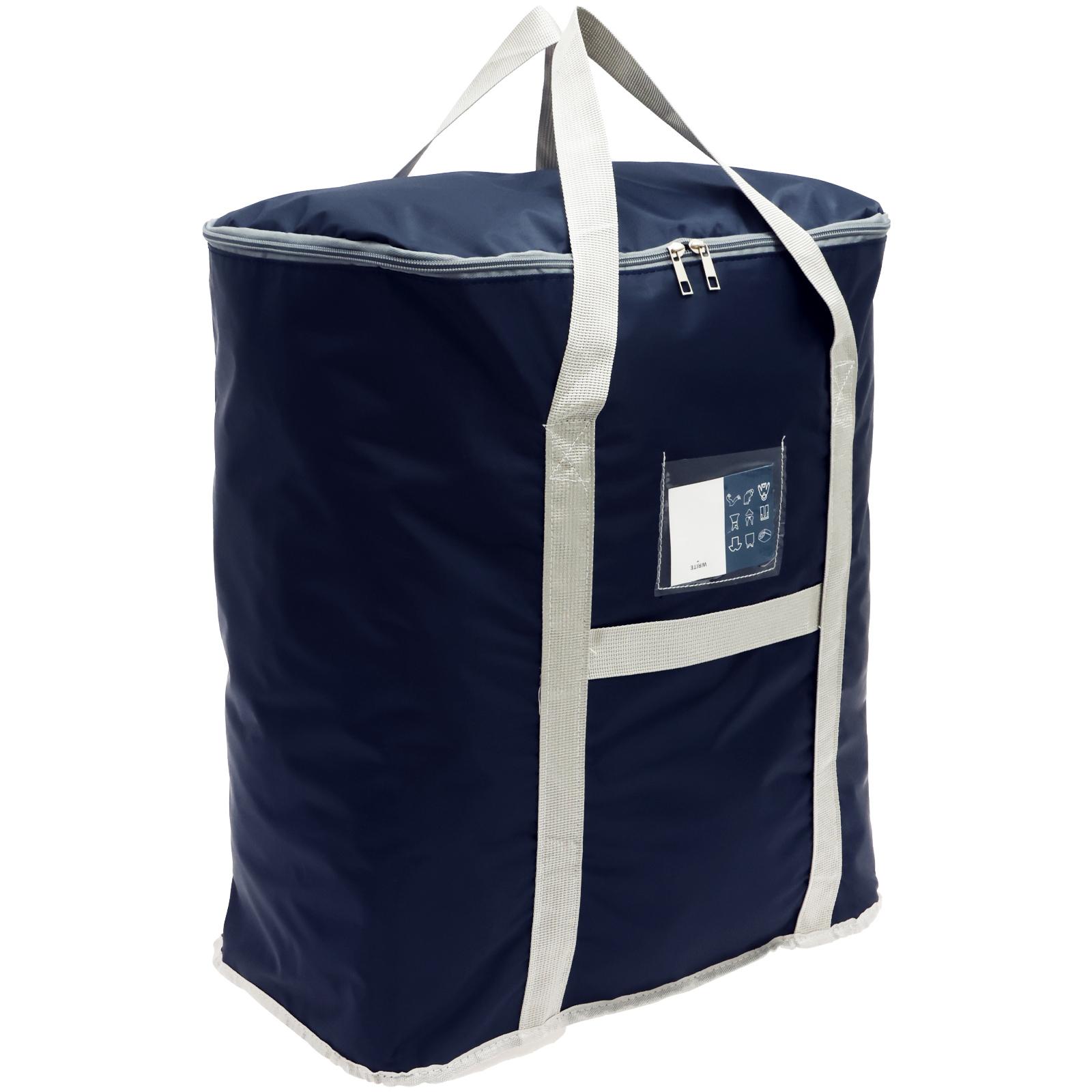 

Travel Clothes Storage Bag Portable Mobile Luggage Bag Dustproof Household Wardrobe Duvet Blanket Organizer Bag синий