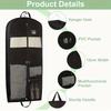Gusseted Travel Hanging Garment Bag - Zipper Closure with Pocket for Shirts, Coats, Dresses, Storage Organizer