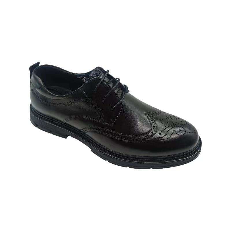 

Мужские кожаные туфли, кожаные туфли, черные, на шнуровке, мужские туфли, деловые туфли Brock 19709-7 43 чёрный