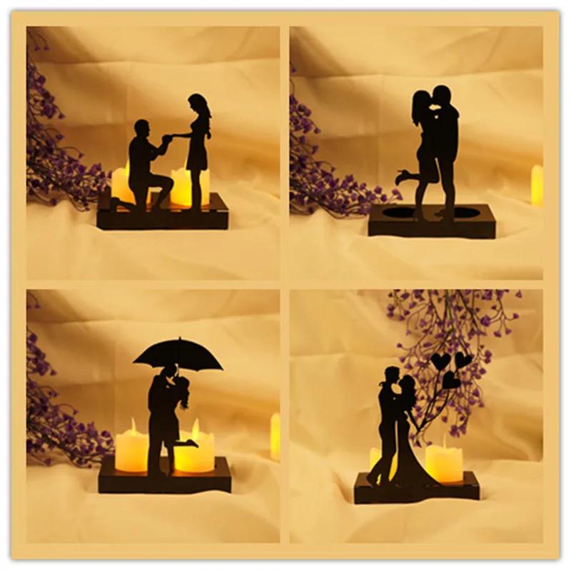 Romantic Couple Gift Creative Candlestick Room Decoration Accessories Aesthetic Desk Accessories Wedding Decor Home Decor