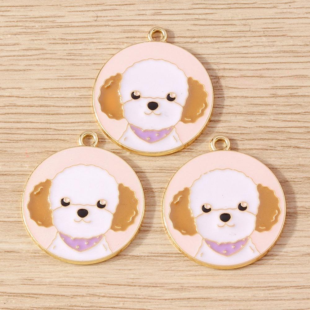 10Pcs/Set Handmade Enamel Dog Charms Alloy Necklace Charms Cute Jewelry Making Charms  Jewelry