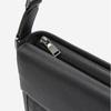 Daks Black Leather Grid Pattern Horizontal Crossbody Bag Dbba2e263bk