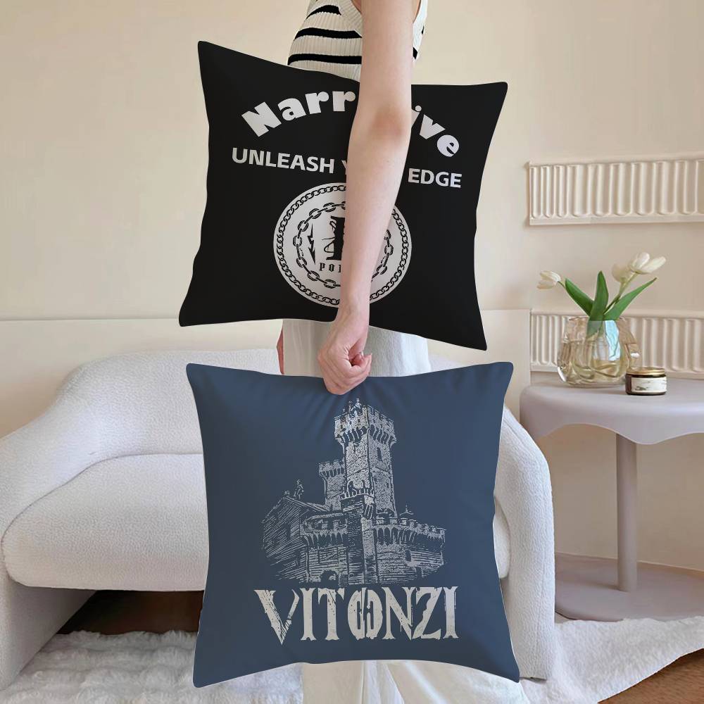 Simple print Pillow Case Anti-dustmite Invisible zipper Sofa Bed