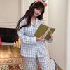 Yuzhaolin Sweet Plaid Women's Pajama Set