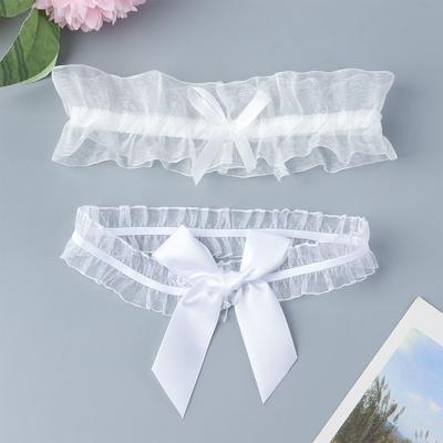 Fashion Lace Garter Thigh Ring Lingerie Wedding Garter Belt Bowknot Lace Elastic Leg Ring Bride Cosplay Party Accessories
