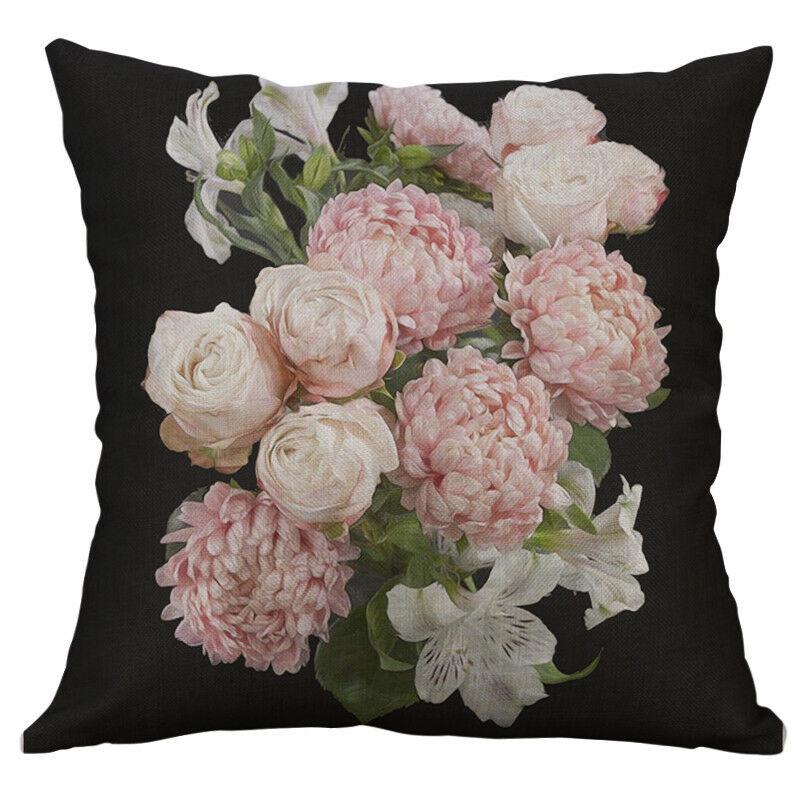 Vintage Flower Cotton Linen Cushion Cover Soft Decorative Pillow Case For Home Comfort