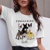 Такса Мопс Такель Смешная футболка Женская Harajuku Милый французский бульдог Фрэнсис Немецкая овчарка Pit B