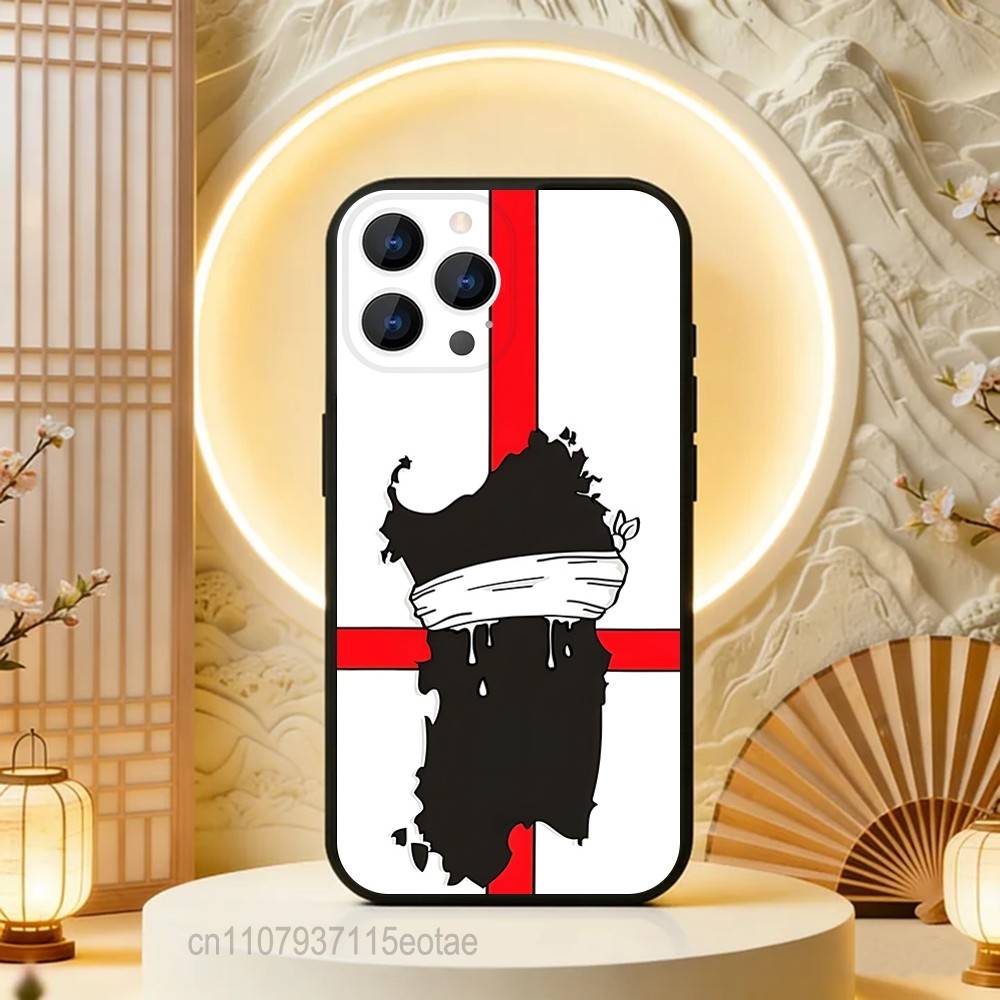 Flag of Sardinia COOL Phone Case For iPhone 17,16,15,14,13,12,11,Pro,Max,Plus,E,Air,Mini Protective Black Cover